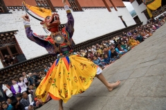 BHUTAN  Thimphu 10/ 2018 Thimphu Tshechu: is a religious festival in honour of Guru Rinpoche, who brought Buddhism to Tibet and Bhutan in the 8th century.Day 3 of the 4 day festival taking place at the Tashichoedzong