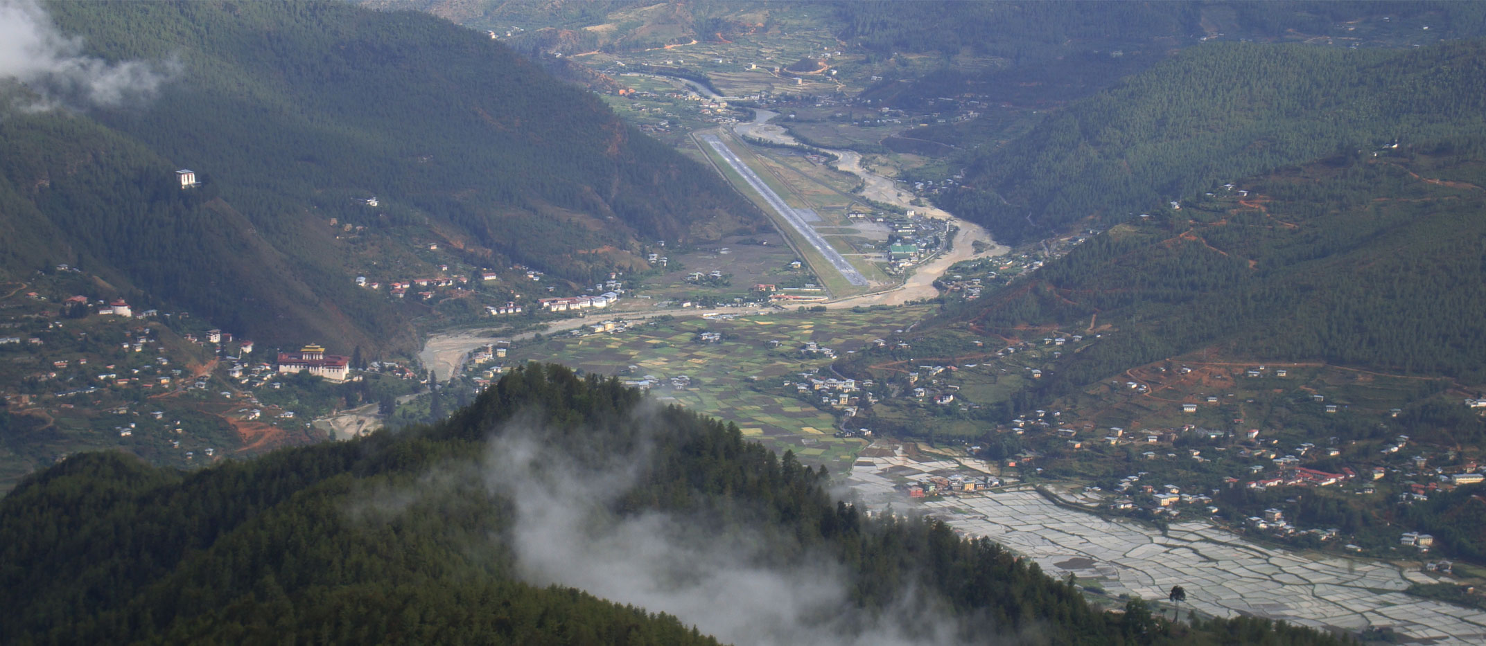 Paro International Airport View, Bhutan